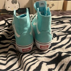 teal high top vans (never worn) size 11